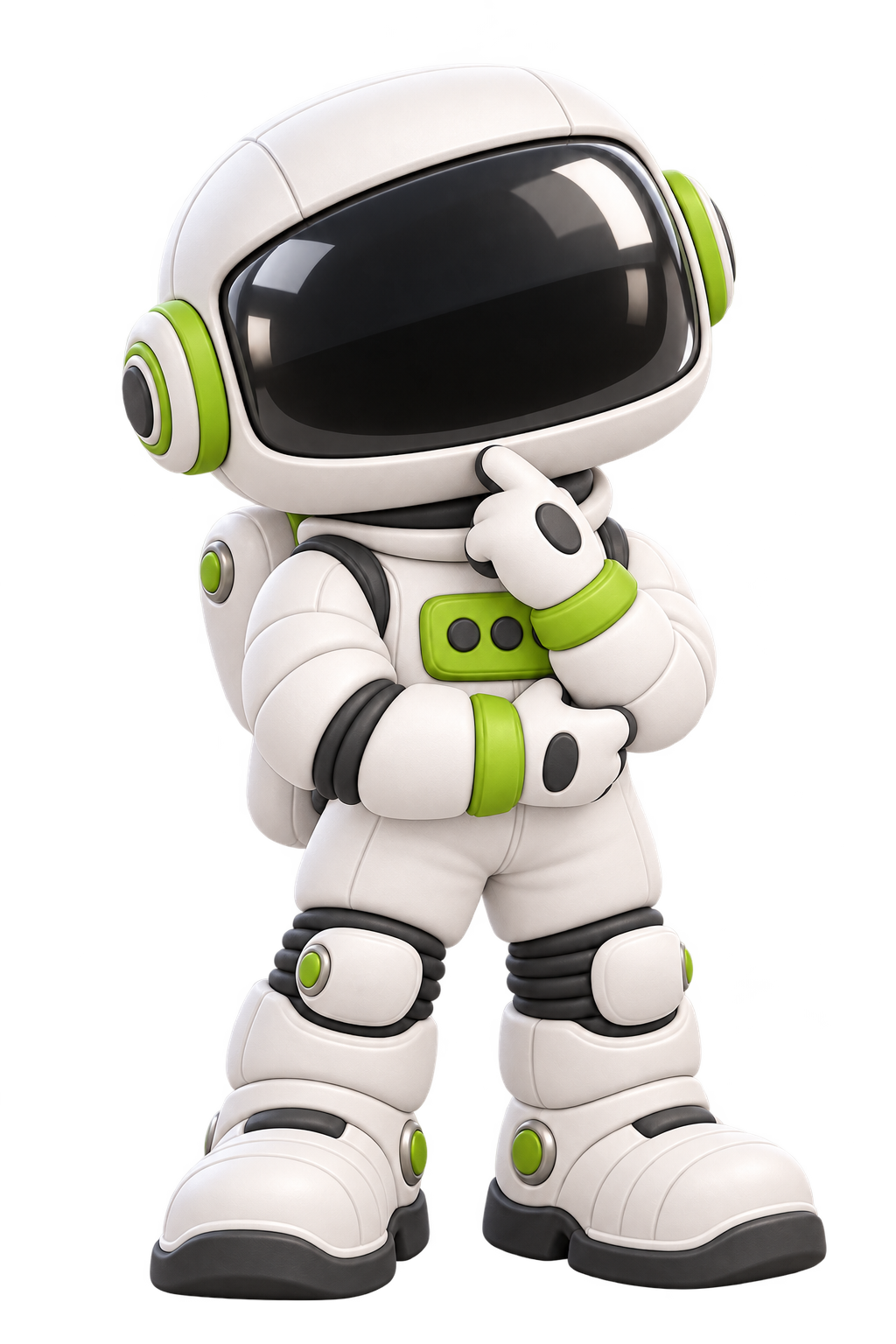 Our astronaut considering the next experiment